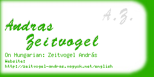 andras zeitvogel business card